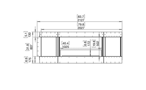Ecosmart Fire Flex 78RC.BX2 Right Corner Fireplace Insert - Black Finish / Stainless Steel Burner - ESF.FX.78RC.BX2